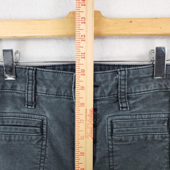 American Eagle Pants Womens 0 Gray Corduroy Super Hi Rise Flare Button Fly - Picture 4 of 12